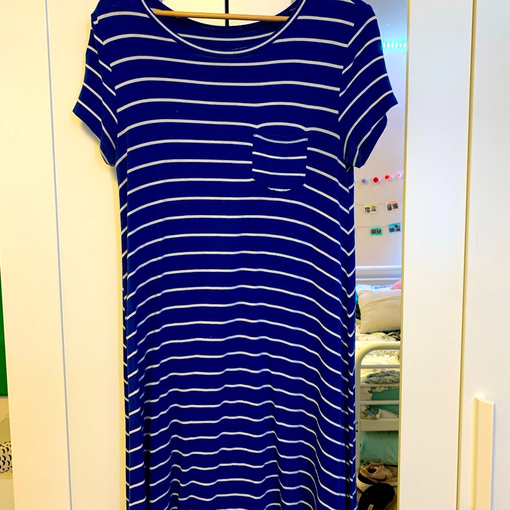 arizona jeans blue/white striped t-shirt dress
